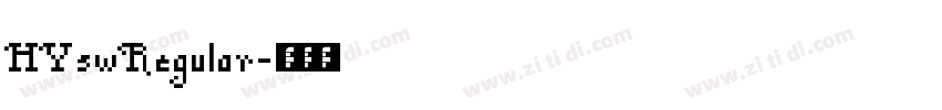 HYsw Regular字体转换